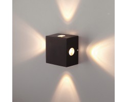 Kvatra черный уличный настенный светодиодный светильник 1601 TECHNO LED