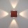 Kvatra красно-черный уличный настенный светодиодный светильник 1601 TECHNO LED