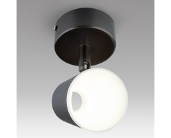 Светодиодный настенный светильник с поворотным плафоном DLR025 черный матовый