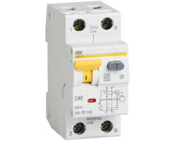 Автоматический выключатель дифференциального тока АВДТ32 C63 100мА IEK